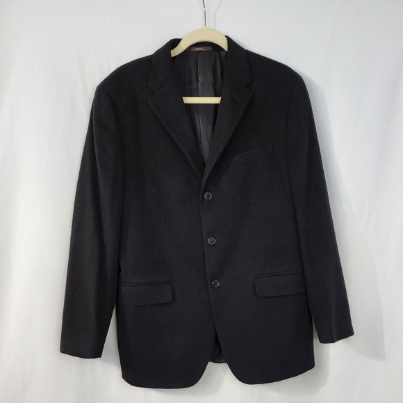 Joseph Abboud Profile Jackets size 42R color Black 100% cashmere - Picture 8 of 10